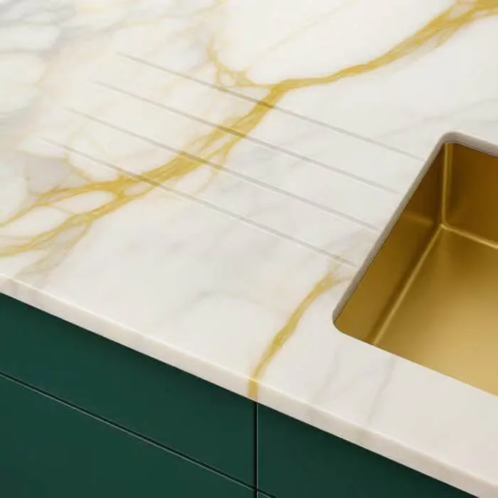 4 Straight Grooves: draining grooves option for stone worktops